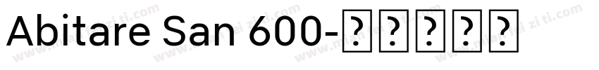 Abitare San 600字体转换